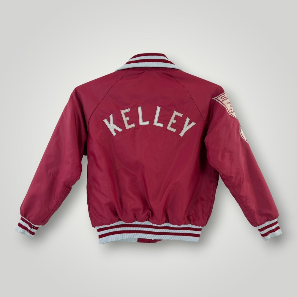 Vintage Wilson Auto Sales Varsity Jacket Mens 2XL Red Baseball 80s USA - Picture 3 of 8